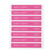 メリーで、明るいラップアラウンドの休日のラベル ラップアラウンドラベル (シート)