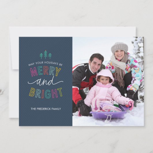 メリーで、明るい休日の写真カード シーズンカード (正面)
