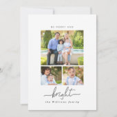 メリーで、明るい写真のコラージュのクリスマスカードがあって下さい シーズンカード (正面)