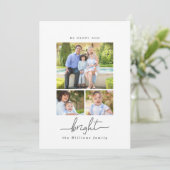 メリーで、明るい写真のコラージュのクリスマスカードがあって下さい シーズンカード (スタンド正面)