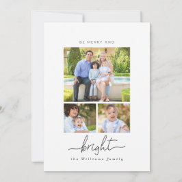メリーで、明るい写真のコラージュのクリスマスカードがあって下さい シーズンカード