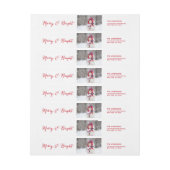 メリーで、明るい原稿の休日の写真 ラップアラウンドラベル (シート)