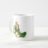 メリーで、明るい蝋燭 コーヒーマグカップ (正面左)