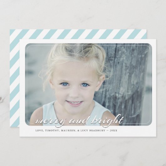 メリーで、明るい|の休日の写真カード シーズンカード (正面/裏面)