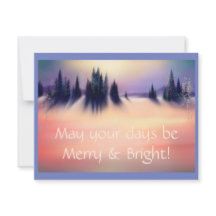 メリーで、明るいSnowyの冬の景色の芸術