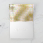 メリーで、結婚したな金ゴールドの原稿の新婚者のクリスマス シーズンカード (内部)