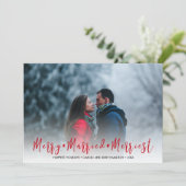 メリーで、結婚したな、メリークリスマスの休日の写真 シーズンカード (スタンド正面)
