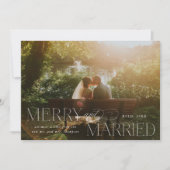 メリーと新結婚した婚のクリスマス写真 シーズンカード (正面)