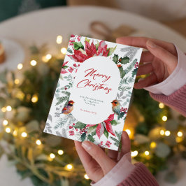 メリーと明るい – 水彩系クリスマスボタニカル 招待状