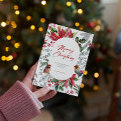 メリーと明るい – 水彩系クリスマスボタニカル 招待状