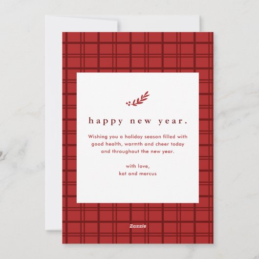 メリーと結婚したシンプル結婚の写真のクリスマス シーズンカード (裏面)