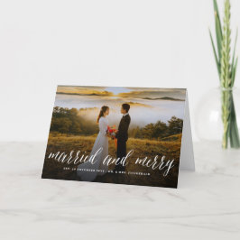 メリーと結婚したシンプルScript Photo結婚's シーズンカード