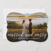 メリーと結婚したシンプルScript Photo結婚's シーズンカード (正面)