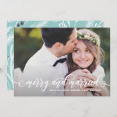 メリーと結婚した書道の休日の写真 シーズンカード (正面/裏面)