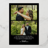 メリーと結婚した3枚の写真クリスマス 箔シーズンカード (裏面)