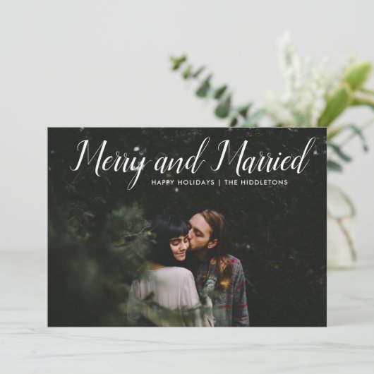 メリーと結婚した |初めてのクリスマス写真 シーズンカード (スタンド正面)