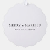 メリーと結婚した |新婚初めてのクリスマス オーナメントカード (裏面)