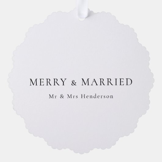 メリーと結婚した |新婚初めてのクリスマス オーナメントカード (裏面)