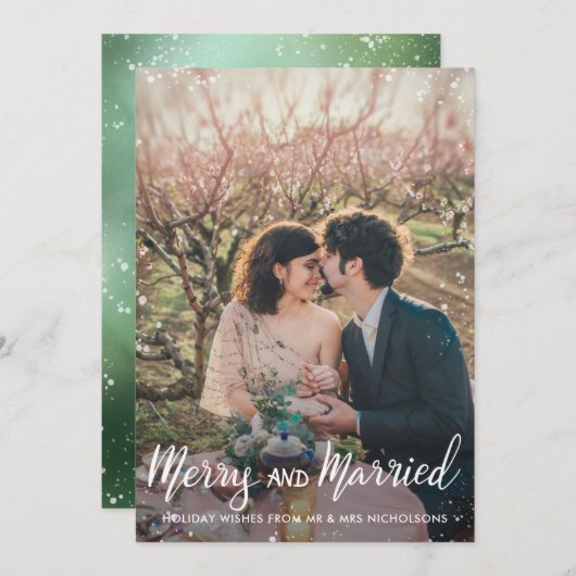 メリーと結婚した|最初のカップルのクリスマス|写真 シーズンカード (正面/裏面)