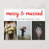 メリーと結婚した |赤い台本の祝日の写真 シーズンポストカード (正面)