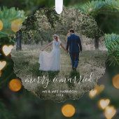 メリーと結婚した | Newleywedsクリスマスフォト オーナメントカード