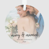 メリーと結婚した | Newleyweds初めてのクリスマス オーナメント (裏面)