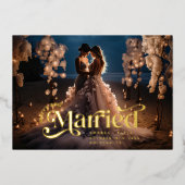 メリーと結婚したSwirl Holidayの結婚写真 箔シーズンカード (正面)