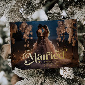 メリーと結婚したSwirl Holidayの結婚写真 箔シーズンカード