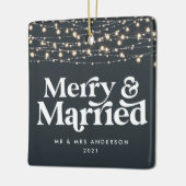 メリーと結婚の結婚した聖降誕祭の輝き セラミックオーナメント (左)
