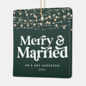 メリーと結婚の結婚した聖降誕祭の輝き セラミックオーナメント (左)