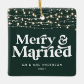 メリーと結婚の結婚した聖降誕祭の輝き セラミックオーナメント (正面)