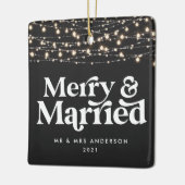 メリーと結婚の結婚した聖降誕祭の輝き セラミックオーナメント (左)