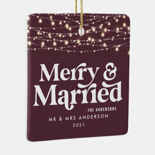 メリーと結婚の結婚した聖降誕祭の輝き セラミックオーナメント (右)