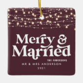 メリーと結婚の結婚した聖降誕祭の輝き セラミックオーナメント (正面)