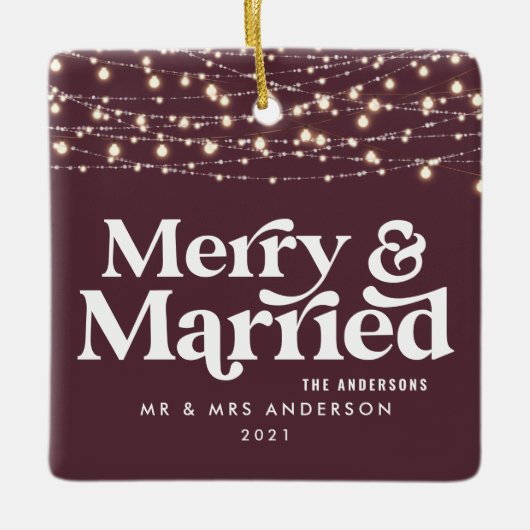 メリーと結婚の結婚した聖降誕祭の輝き セラミックオーナメント (正面)