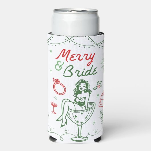 メリーと花嫁のクリスマスバチェロレッテクーラーボックス スリム缶クーラー (Seltzer正面)