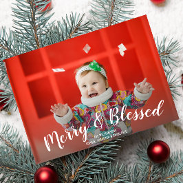 メリーと賛美Christmas Holiday Photo シーズンカード