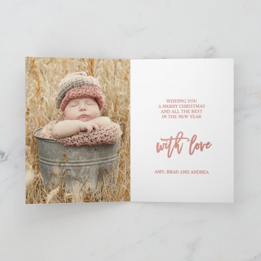 メリーなのどのばら色の金ゴールドホイル|の休日2の写真 シーズンカード (内部)