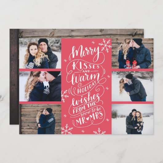 メリーなキスは願いを救います日付の6写真の赤を暖めます セーブザデート (正面/裏面)