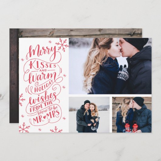 メリーなキスは願い|の休日|の白い3写真を暖めます セーブザデート (正面/裏面)