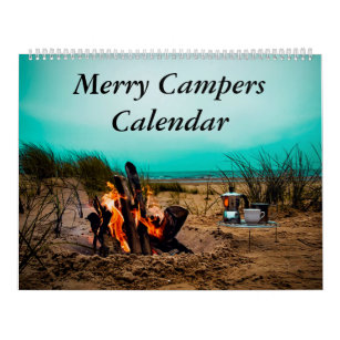 メリーなキャンピングカーのキャンプの写真のカレンダー カレンダー