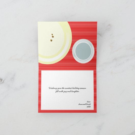 メリーなクッキー及び甘い赤のストライブ柄の休日を搾り出して下さい シーズンカード (内部)