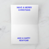 メリーなクリスマスカードクリスマスは円形の馬の行きます シーズンカード (内部)