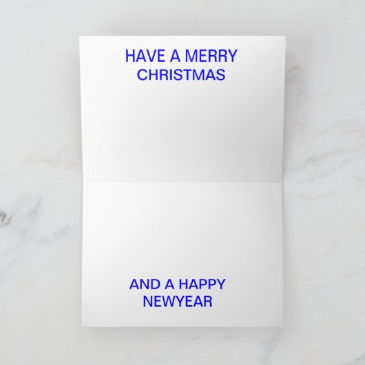 メリーなクリスマスカードクリスマスは円形の馬の行きます シーズンカード (内部)