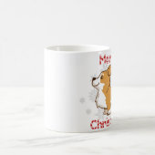 メリーなコーギーのクリスマスのマグ コーヒーマグカップ (中央)