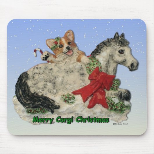メリーなコーギーのクリスマス! マウスパッド (正面)