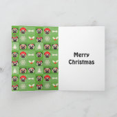 メリーなパグのクリスマスカード シーズンカード (内部)
