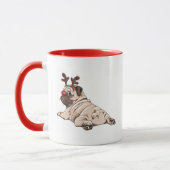 メリーなパグのパーティー マグカップ (左)