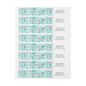 メリーなヒイラギのクリスマスの覆いの封筒のラベル ラップアラウンドラベル (シート)