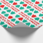 メリーなビーガンのクリスマスのクリスマスの包装紙 ラッピングペーパー (角)